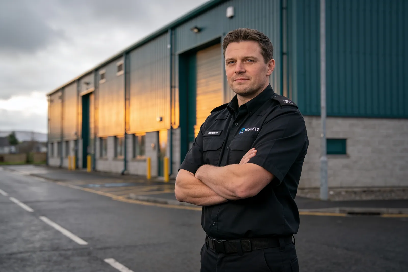 A confident facilities operative on site